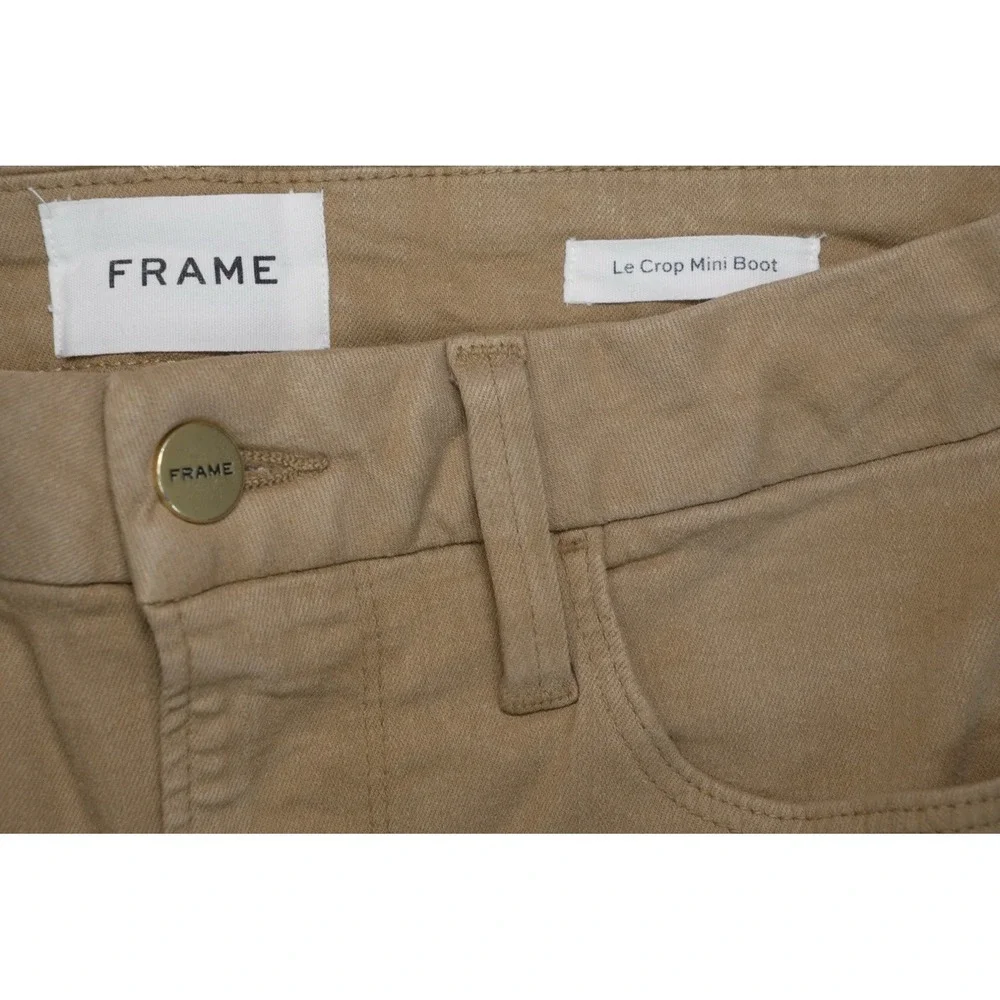 FRAME Le Crop Mini Boot Vicuna Brown Jeans Women's 28 Cropped Stretch - Picture 5 of 6